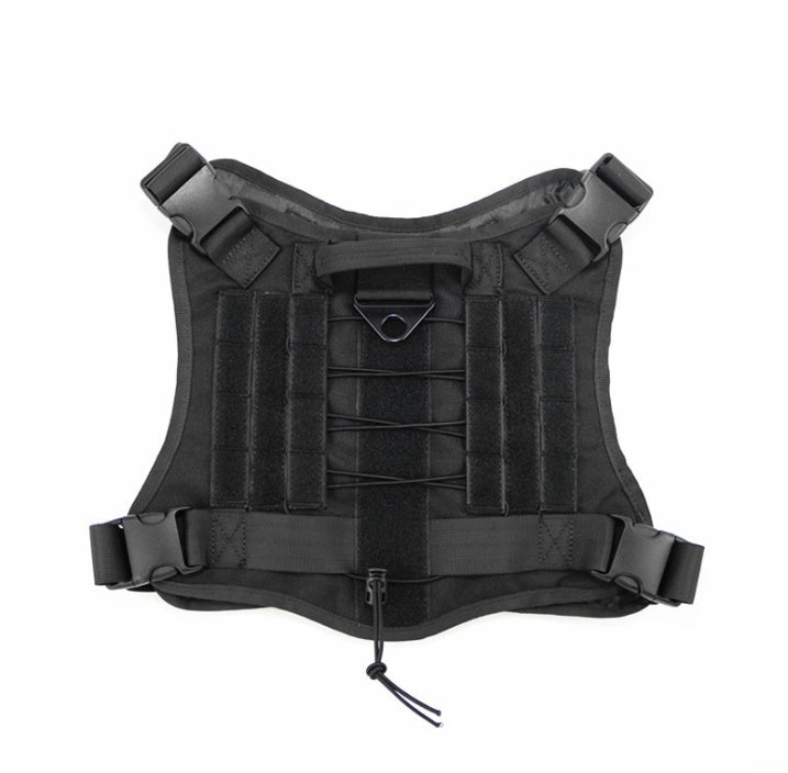 KFX-1648445 Tactical Dog Vest for Large Breeds, Waterproof K9 Chest Strap in Black and Military Colors
