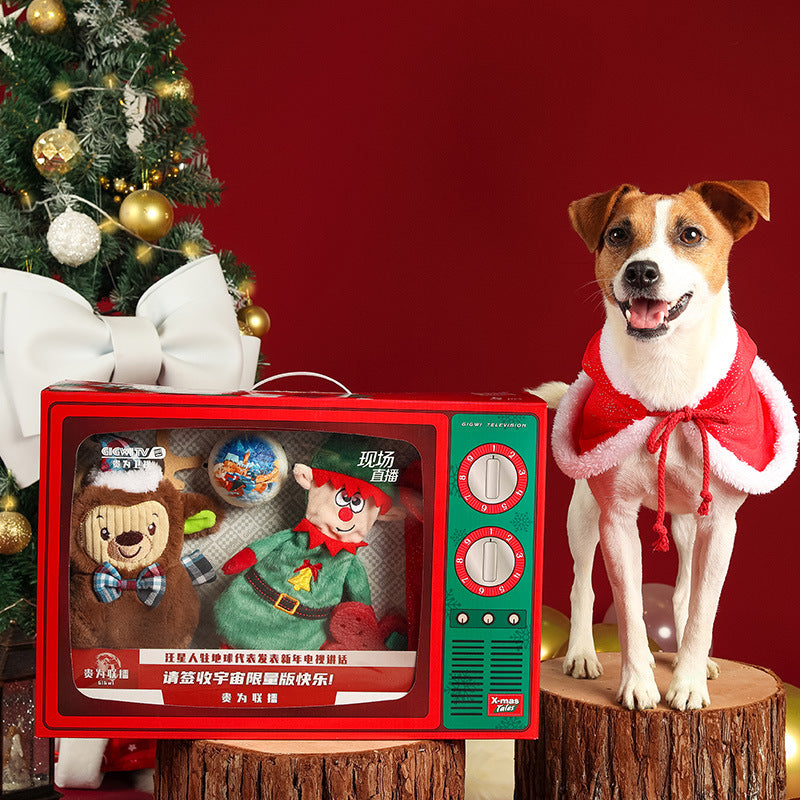 KFX-1648829 Teething Plush Bite-Resistant Toys for Dogs and Cats - Gift Box Set