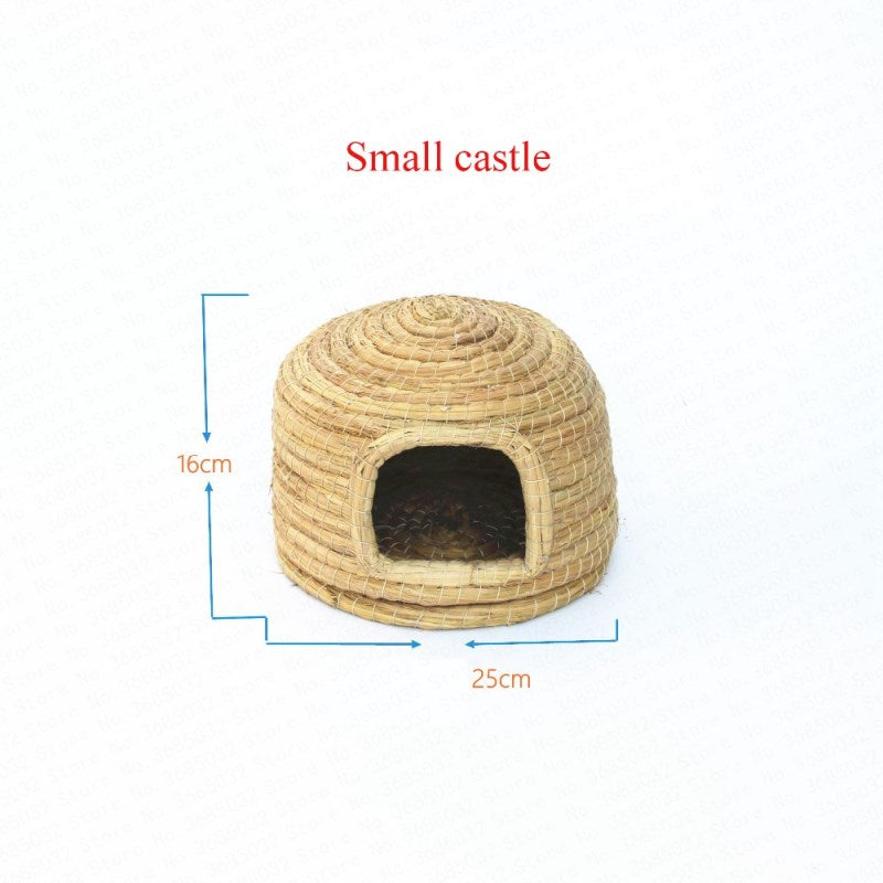 KFX-1649341 Cozy Iron Wire Straw Pet Grass Nest for Comfortable Living
