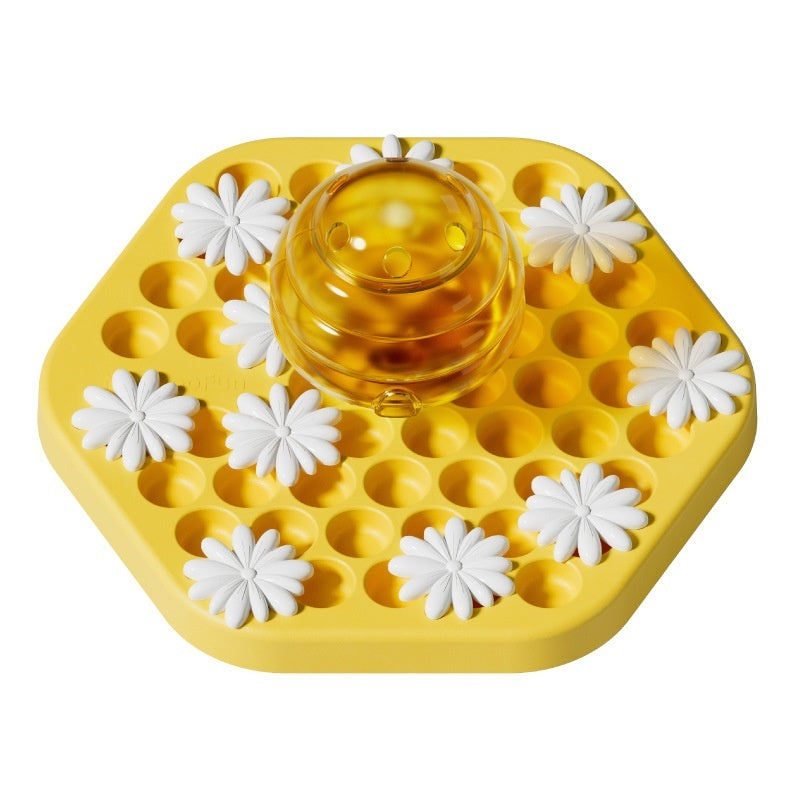 KFX-1649981 Interactive Slow Feeder Dog Puzzle Toy - Honeycomb Design for Engaging Mealtime Fun