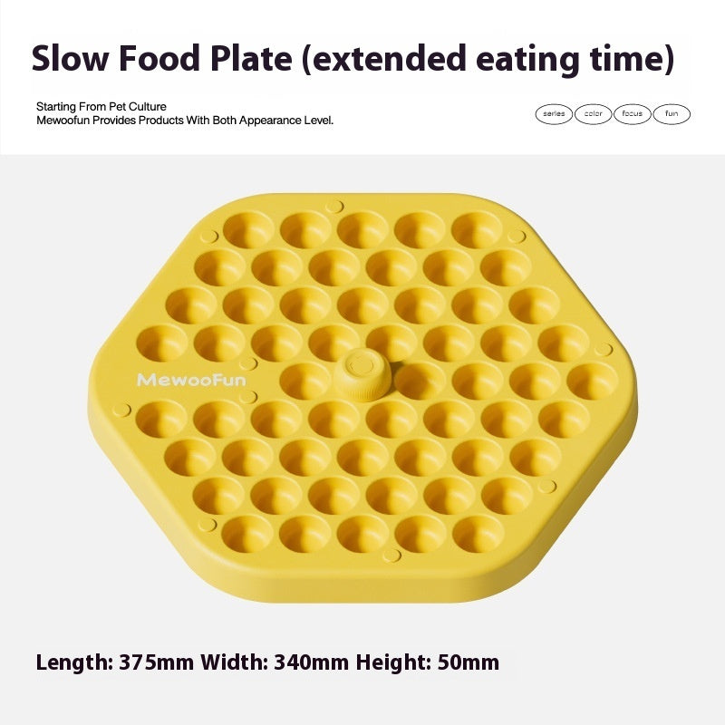 KFX-1649981 Interactive Slow Feeder Dog Puzzle Toy - Honeycomb Design for Engaging Mealtime Fun