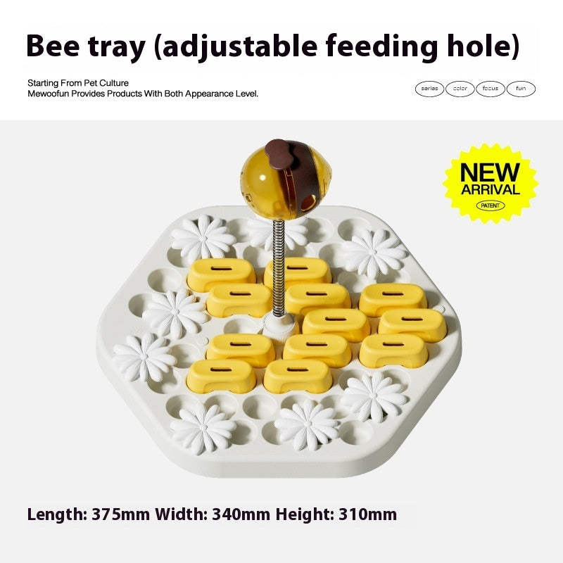 KFX-1649981 Interactive Slow Feeder Dog Puzzle Toy - Honeycomb Design for Engaging Mealtime Fun