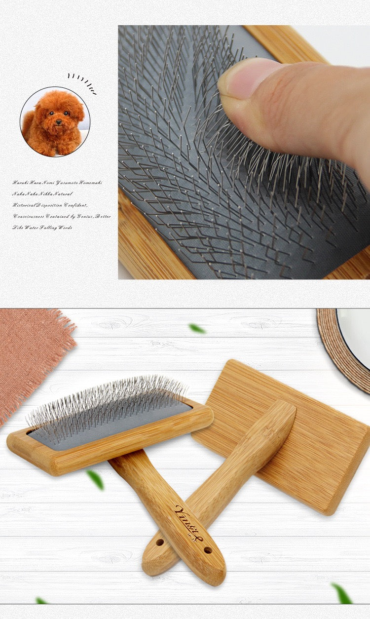 KFX-1650749 Bamboo Airbag Comb for Effortless Floating Hair Removal - 15.2 x 11.8 cm