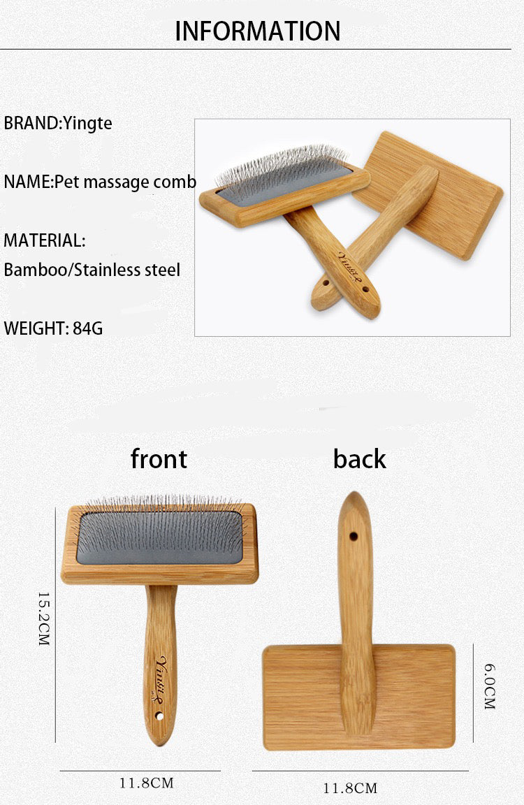KFX-1650749 Bamboo Airbag Comb for Effortless Floating Hair Removal - 15.2 x 11.8 cm