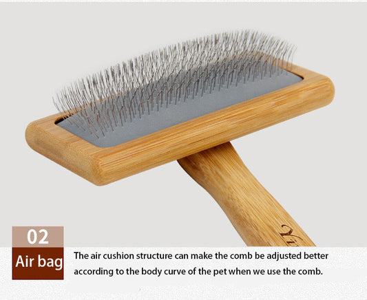 KFX-1650749 Bamboo Airbag Comb for Effortless Floating Hair Removal - 15.2 x 11.8 cm