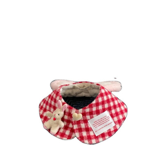 KFX-1651133 Plaid Cotton Polyester Cape Cloak for Dogs and Cats - Universal Pet Scarf with Saliva Towel Feature
