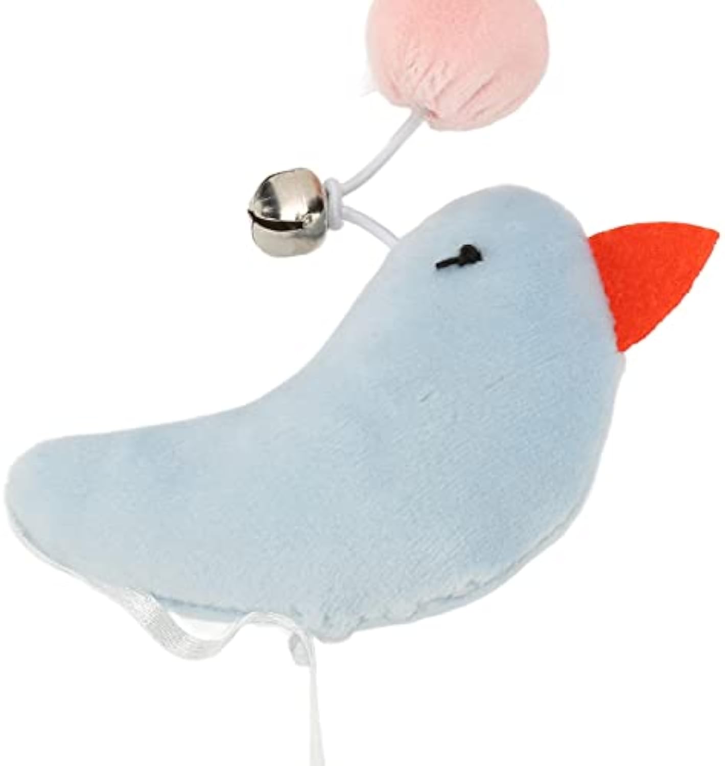 KFX-1652413 Funny Cat Stick with Flexible Elastic Rope and Bird Bell - Lightweight Wooden Toy for Playtime Fun