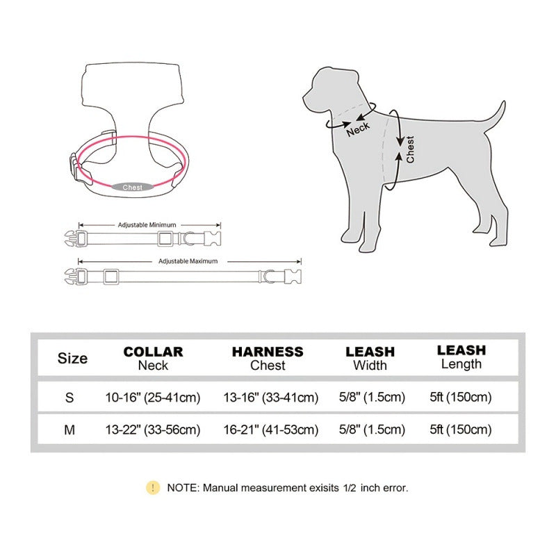 KFX-1656381 Creative Solid Color Harness Bow Pet Vest for Dogs - Available in Pink, Blue, Light Purple, Red, and Rose Red