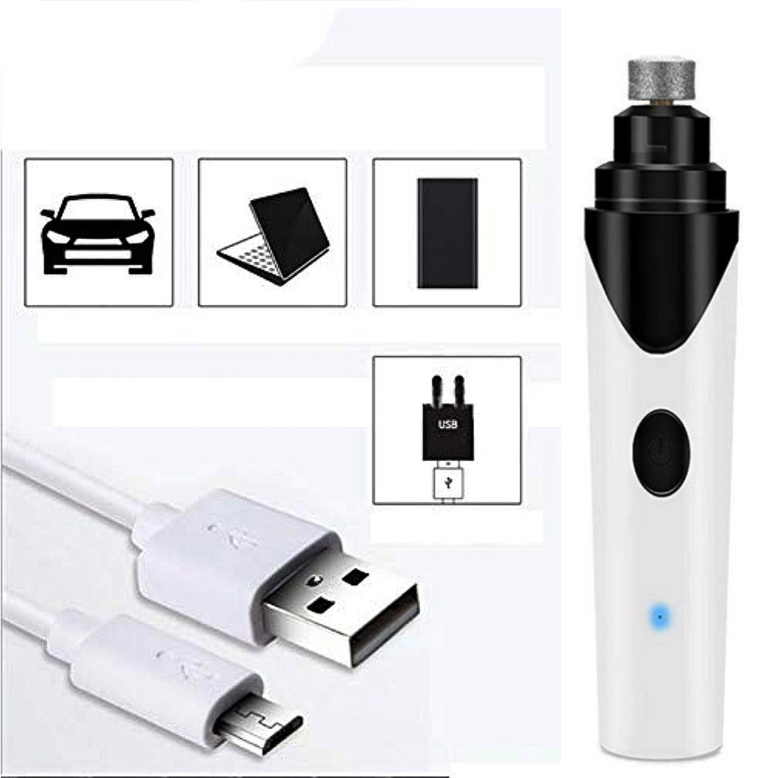 KFX-1658685 Automatic Pet Nail Grinder and Polisher for Cats and Dogs - Electric Claw Care Tool
