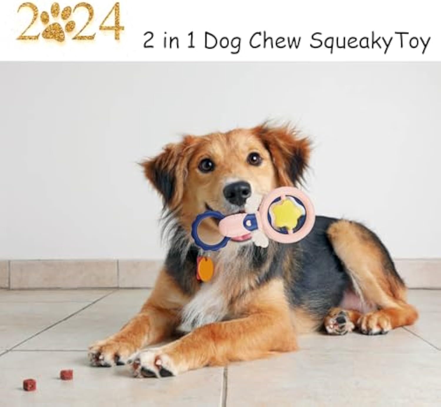 KFX-1662141 Durable Interactive Dog Chew Toy Set for Large Breeds - Squeaky Dental Toys for Oral Health