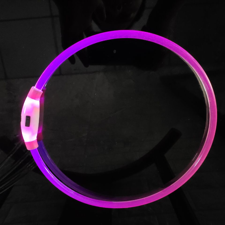 KFX-1662653 Shiny Anti-Lost Dog Collar with USB Charging - Available in Multiple Colors