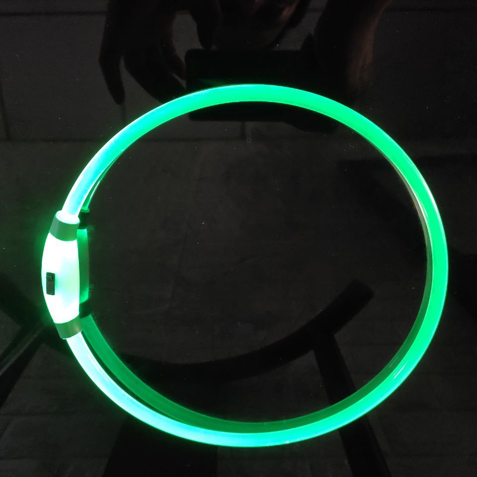 KFX-1662653 Shiny Anti-Lost Dog Collar with USB Charging - Available in Multiple Colors