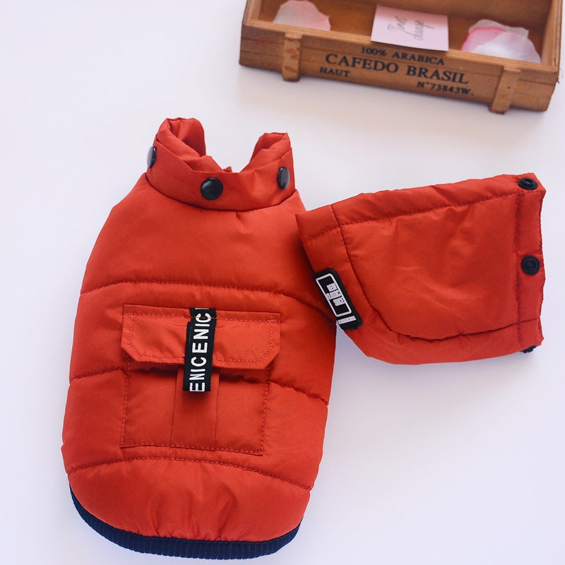 KFX-1665085 Reversible Thick Cotton Vest for Dogs - Soft Fleece Winter Coat