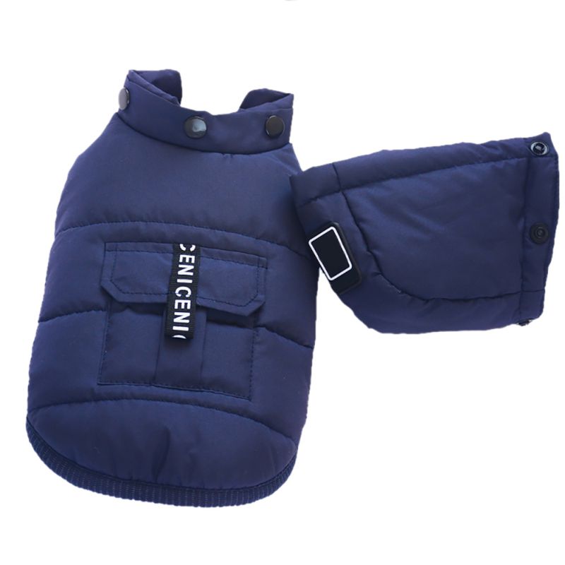 KFX-1665085 Reversible Thick Cotton Vest for Dogs - Soft Fleece Winter Coat