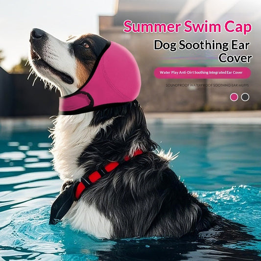 KFX-1665469 Swim-Proof Cotton Head Cover for Dogs - Casual Solid Color Design