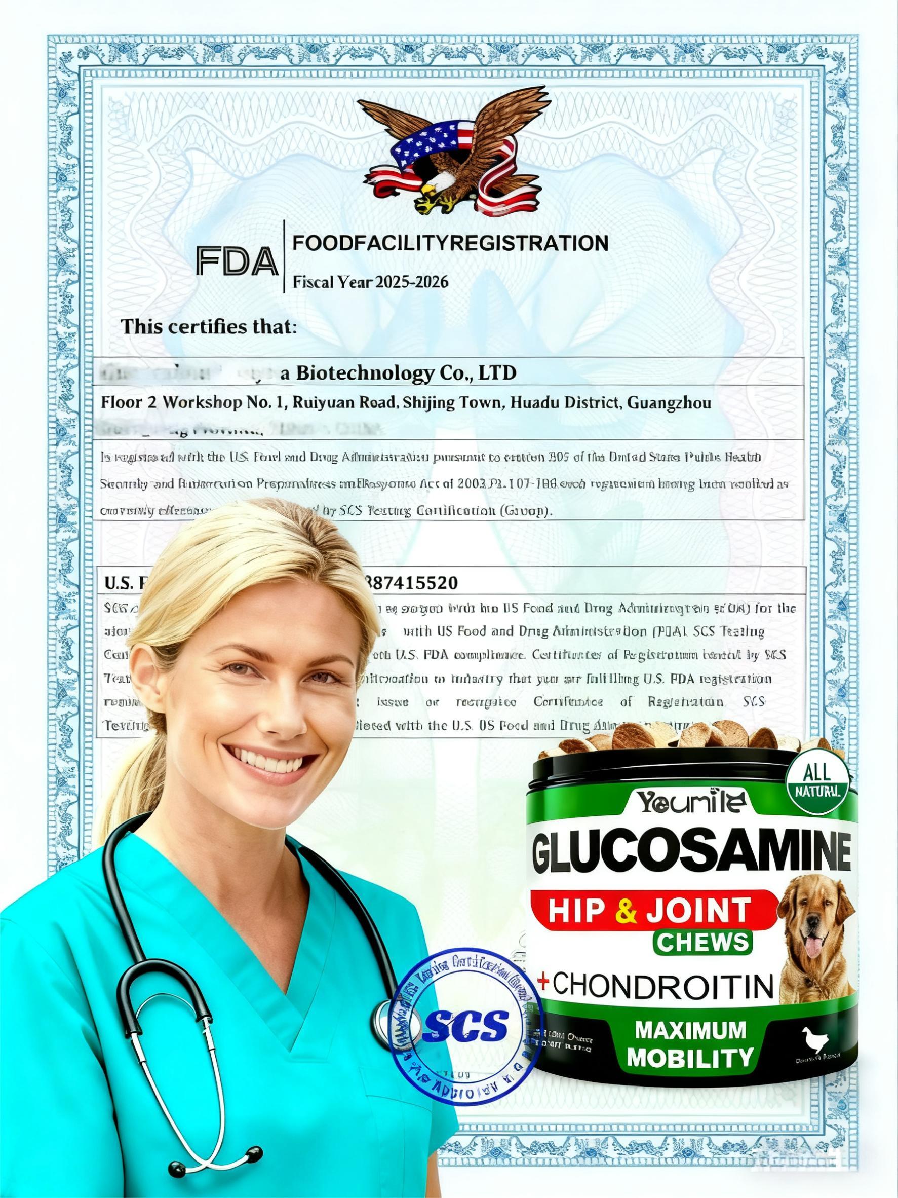 KFX-1666493 Hip & Joint Health Supplement for Dogs - 120 Chews with Glucosamine, Chondroitin, MSM & Hyaluronic Acid
