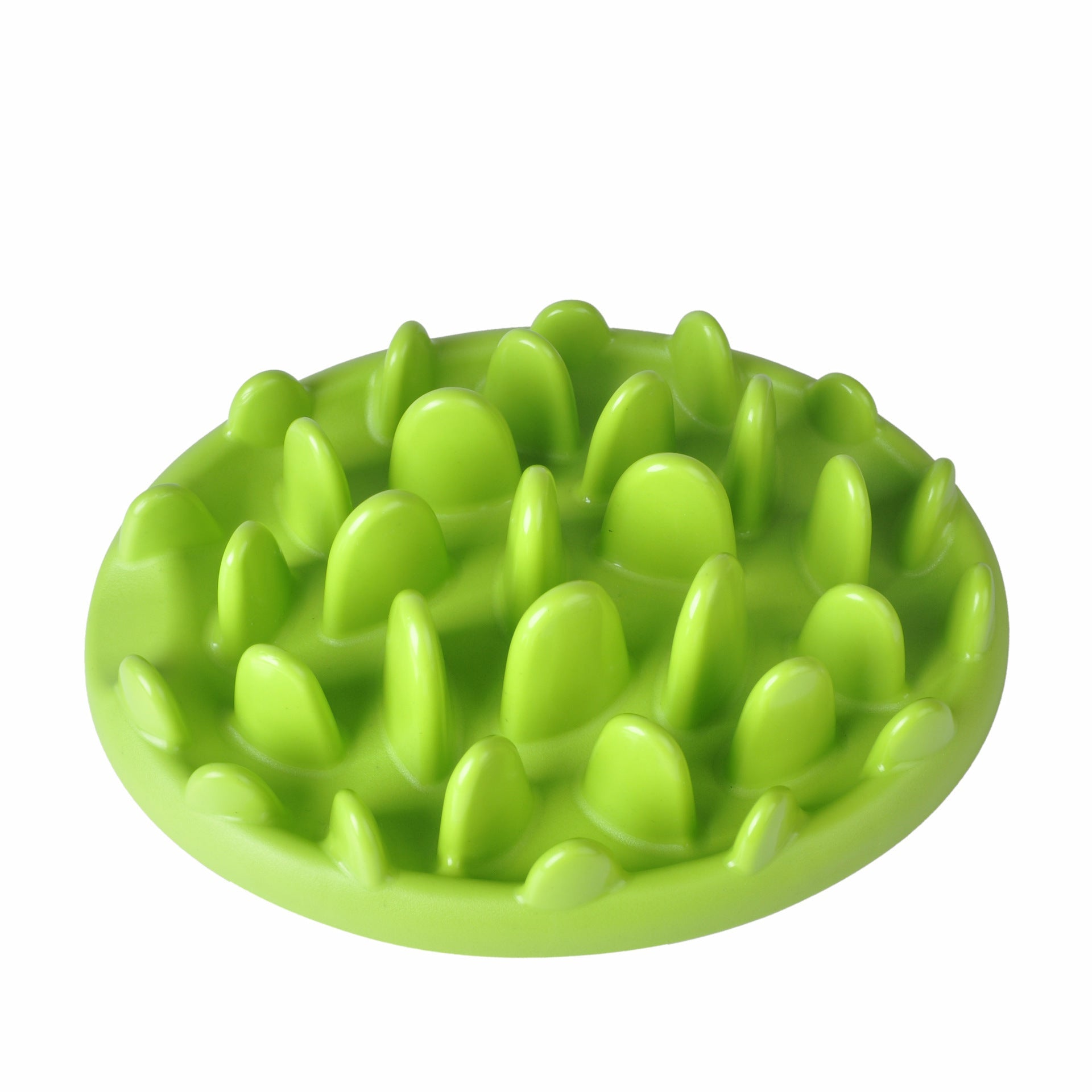 KFX-1667901 Interactive Non-Slip Cat and Dog Slow Feeder Bowl - Anti-Choking Puzzle Design in Green and Purple