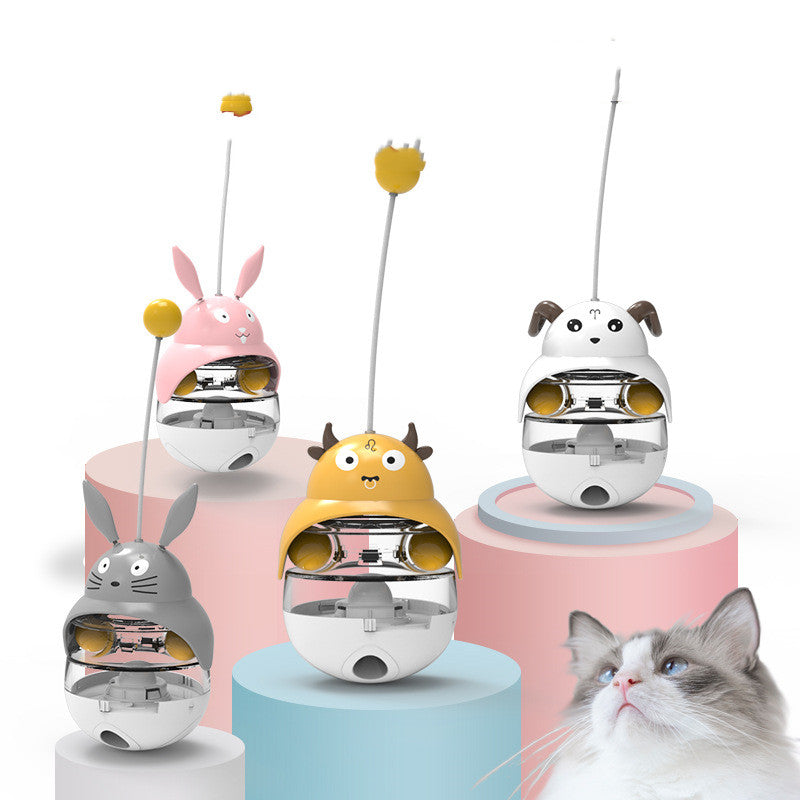 KFX-1671229 Educational Cat and Dog Tumbler Toy - Fun Plastic Designs for Interactive Play