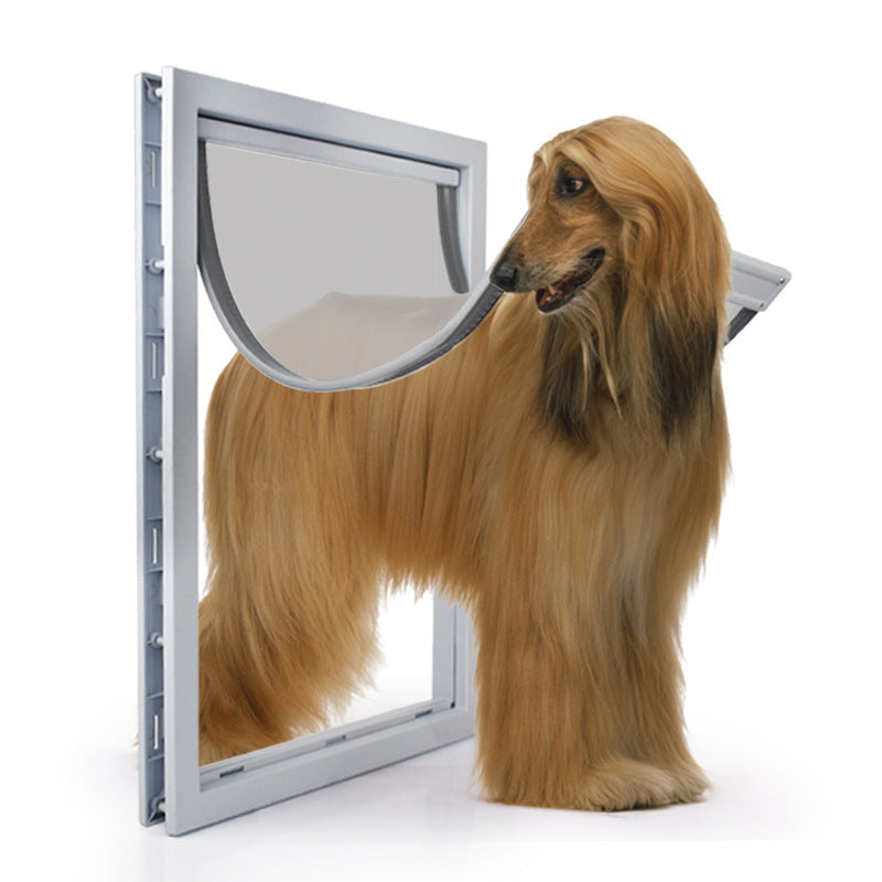 KFX-1671869 Large PVC Pet Dog Door with Waterproof Cover for Easy Access