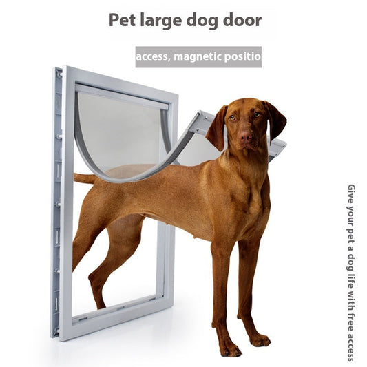 KFX-1671869 Large PVC Pet Dog Door with Waterproof Cover for Easy Access