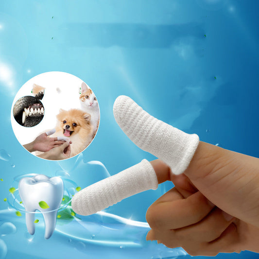 KFX-1671997 Pet Finger Brush for Oral Care - Soft Cotton Nylon Cleaning Tool