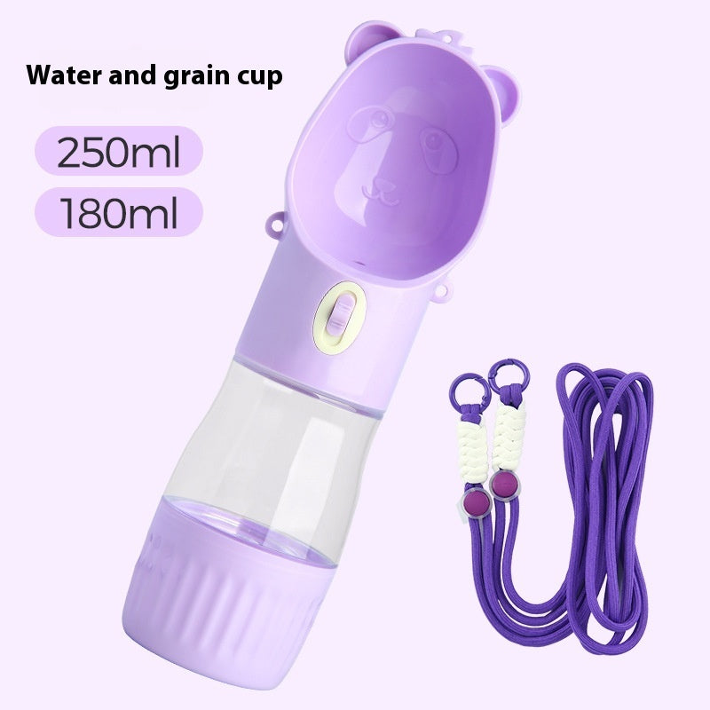 KFX-1672253 Portable Leak-Proof Dog Water Bottle & Food Container for Outdoor Use, Ideal for Small and Large Pets