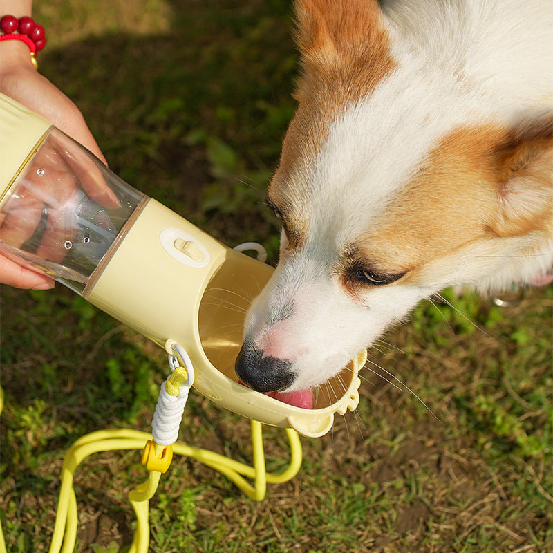 KFX-1672253 Portable Leak-Proof Dog Water Bottle & Food Container for Outdoor Use, Ideal for Small and Large Pets