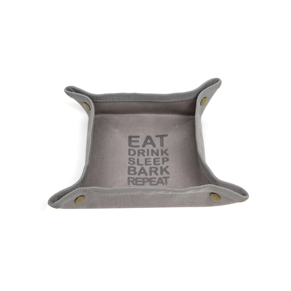 KFX-1672381 Portable Foldable Canvas Pet Food Bowl - Easy to Clean in Multiple Colors