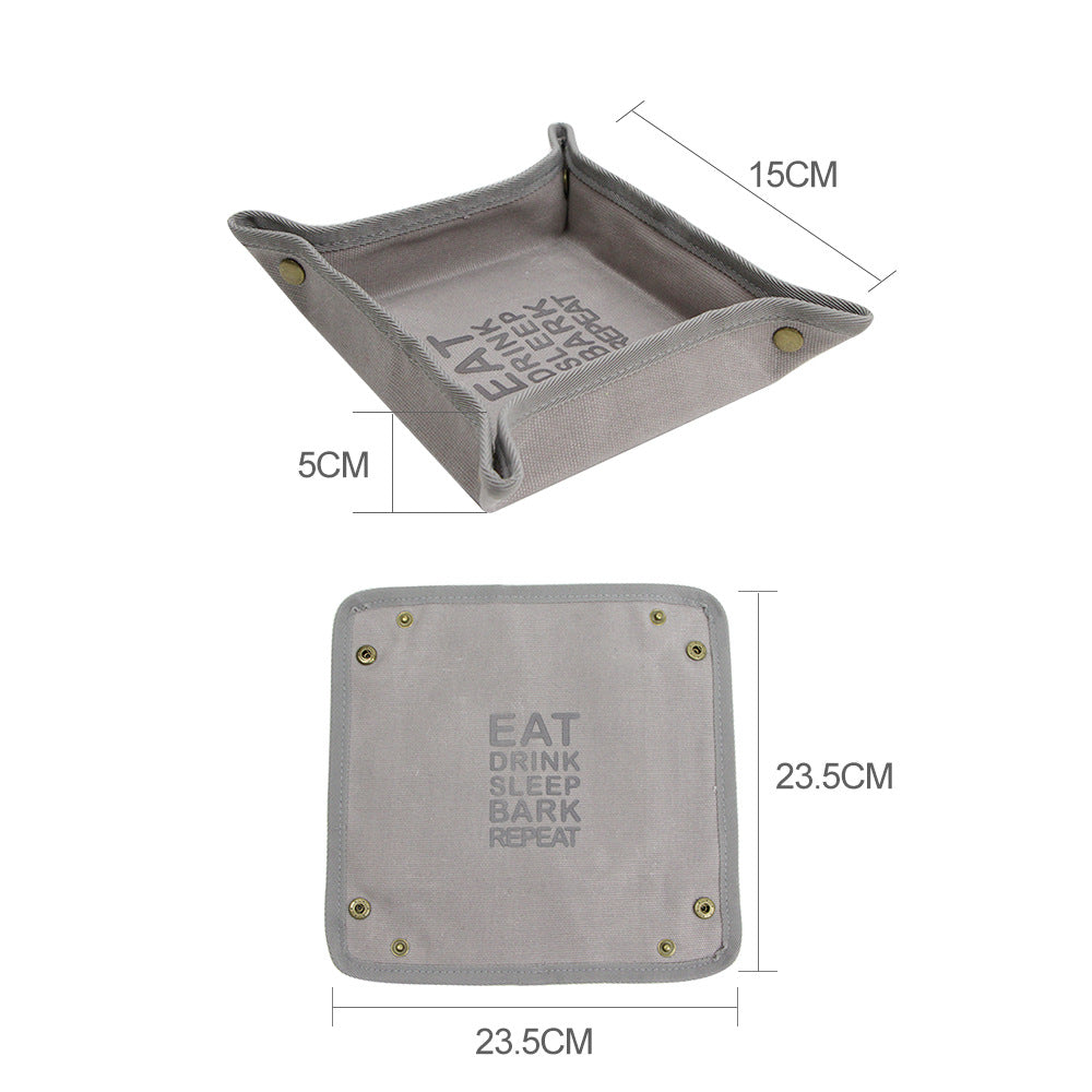KFX-1672381 Portable Foldable Canvas Pet Food Bowl - Easy to Clean in Multiple Colors