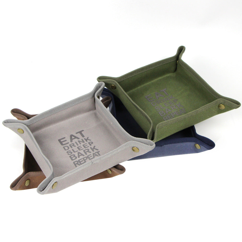 KFX-1672381 Portable Foldable Canvas Pet Food Bowl - Easy to Clean in Multiple Colors