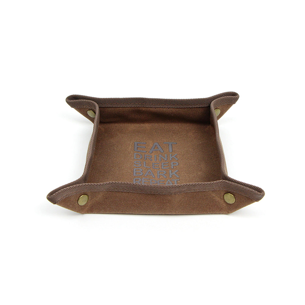 KFX-1672381 Portable Foldable Canvas Pet Food Bowl - Easy to Clean in Multiple Colors