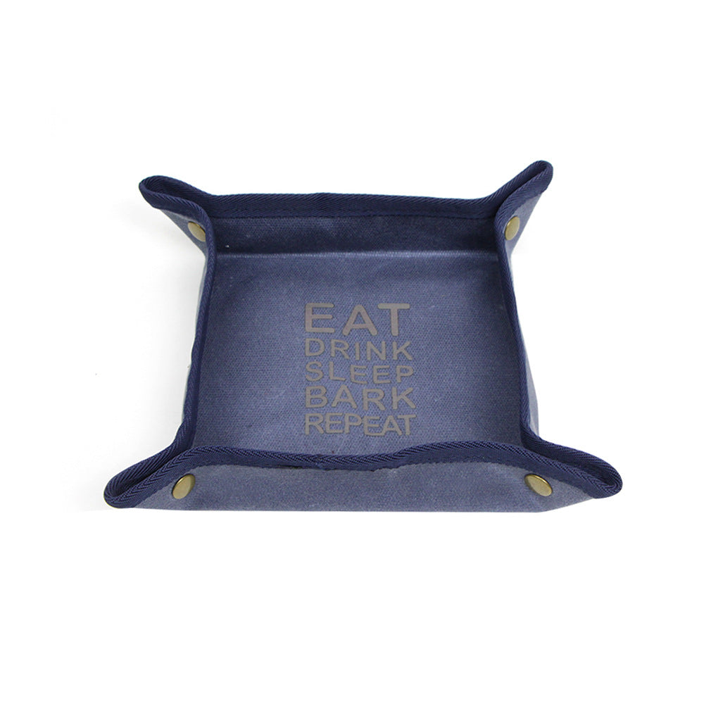 KFX-1672381 Portable Foldable Canvas Pet Food Bowl - Easy to Clean in Multiple Colors