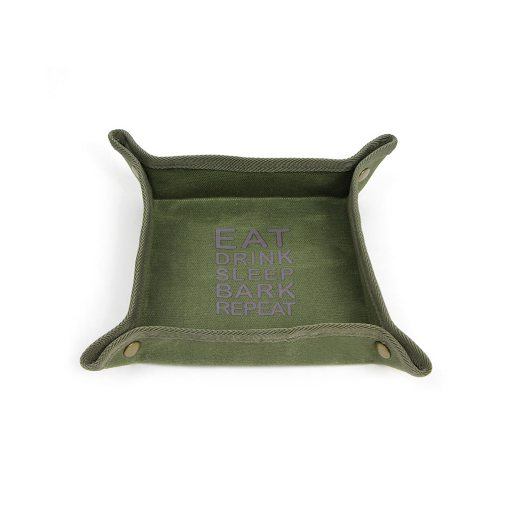 KFX-1672381 Portable Foldable Canvas Pet Food Bowl - Easy to Clean in Multiple Colors