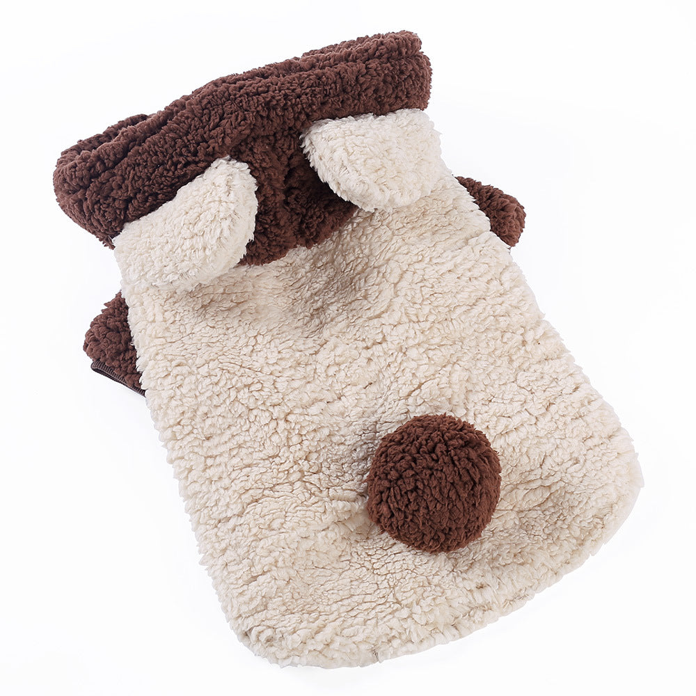KFX-1672765 Cozy Cotton Wool Big Dog Outfit for Autumn & Winter - Casual Two-Legged Style