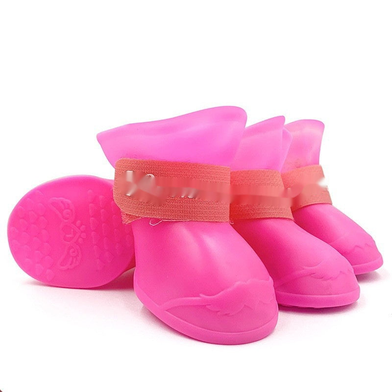 KFX-1673021 Creative Anti-Slip Waterproof Pet Rain Shoes - Soft Sole, Warm & Durable in Various Colors and Sizes