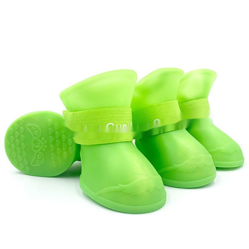 KFX-1673021 Creative Anti-Slip Waterproof Pet Rain Shoes - Soft Sole, Warm & Durable in Various Colors and Sizes