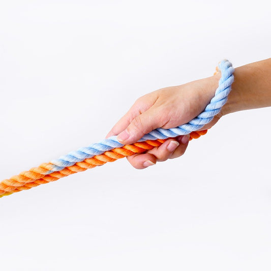 KFX-1675965 Dual Head Dog Leash, Hand-Dyed Woven Cotton, 2.3M, Suitable for Dogs 1.5~50kg