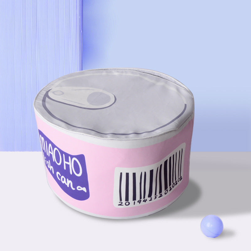 KFX-1676221 Canned Shape Cat Litter - Durable Polyester with Felt Liner and Flannel Cushion, 40x40x22 cm