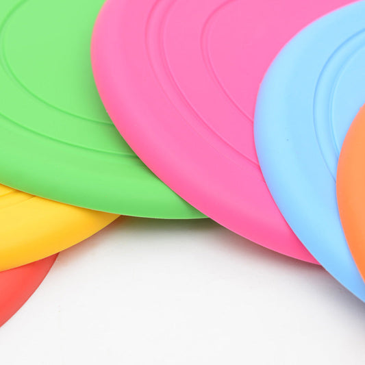 KFX-1676989 Silicone Pet Throwing Toys - Six Vibrant Colors, 18cm Diameter