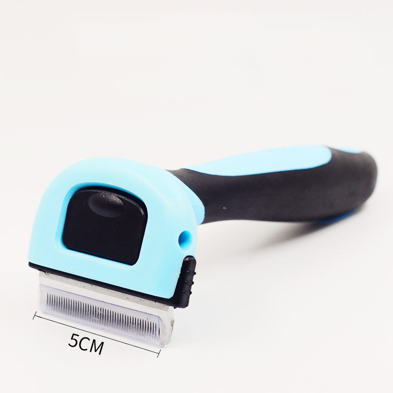 KFX-1677757 Steel Needle Round Head Massage Comb with Anti-Slip Brush Handle for Pet Grooming