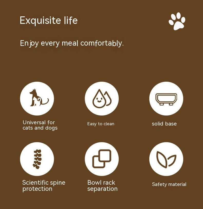 KFX-1678141 Large Capacity Non-Slip Square Dog Food Bowl - Stainless Steel with Detachable Design