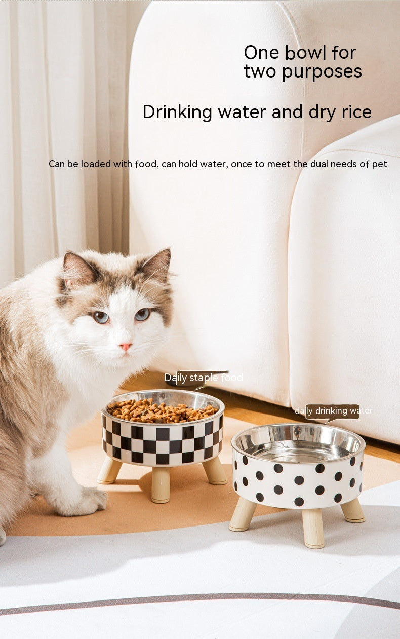 KFX-1678141 Large Capacity Non-Slip Square Dog Food Bowl - Stainless Steel with Detachable Design