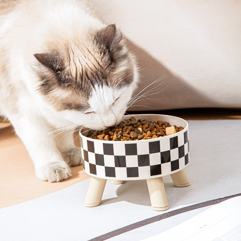 KFX-1678141 Large Capacity Non-Slip Square Dog Food Bowl - Stainless Steel with Detachable Design