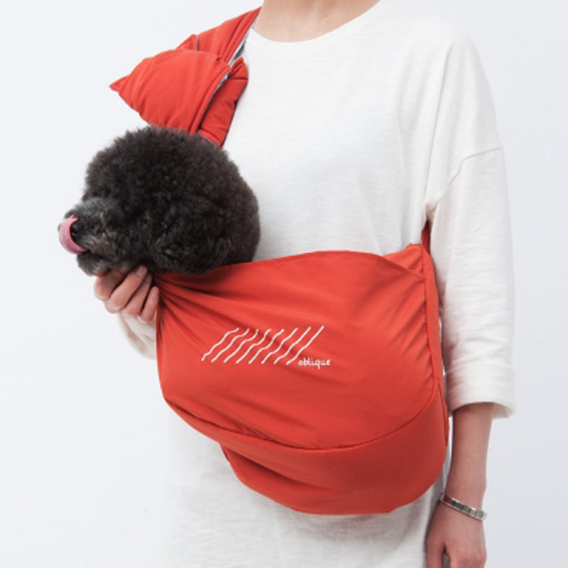 KFX-1678397 Waterproof Taslon Fabric Dog Carrier - 6KG Capacity, Plain Orange and Blue Options