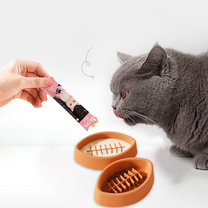 KFX-1679421 Silicone Slow Feed Pet Bowl with Suction Cup - Anti-Slip Dog and Cat Tableware