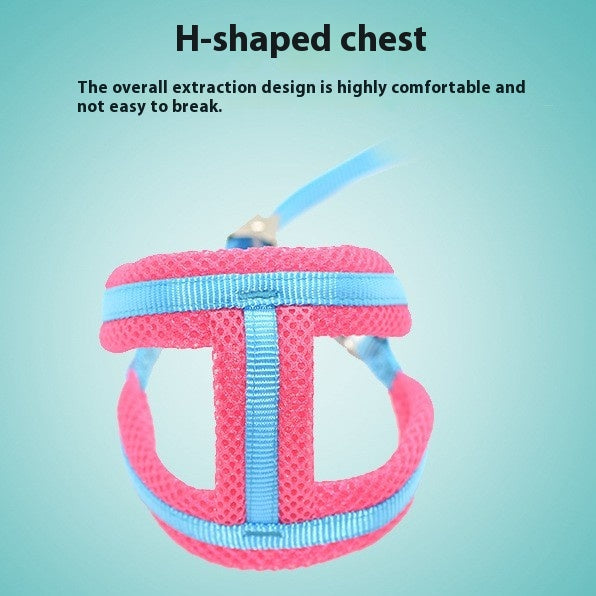 KFX-1681213 Nylon Chest Strap with Traction Rope for Dogs - Available in Multiple Colors