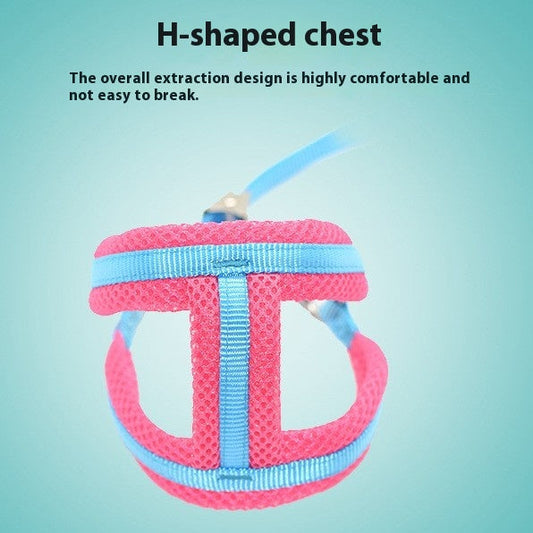 KFX-1681213 Nylon Chest Strap with Traction Rope for Dogs - Available in Multiple Colors