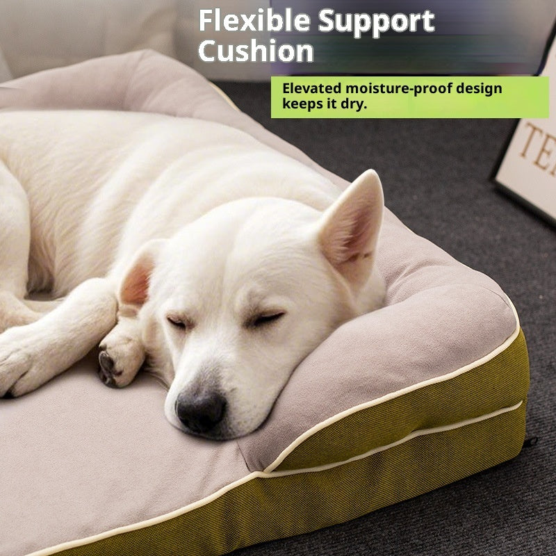 KFX-1681981 Universal Removable and Washable Pet Bed in Green, Orange, Gray, and Coffee - Various Sizes Available