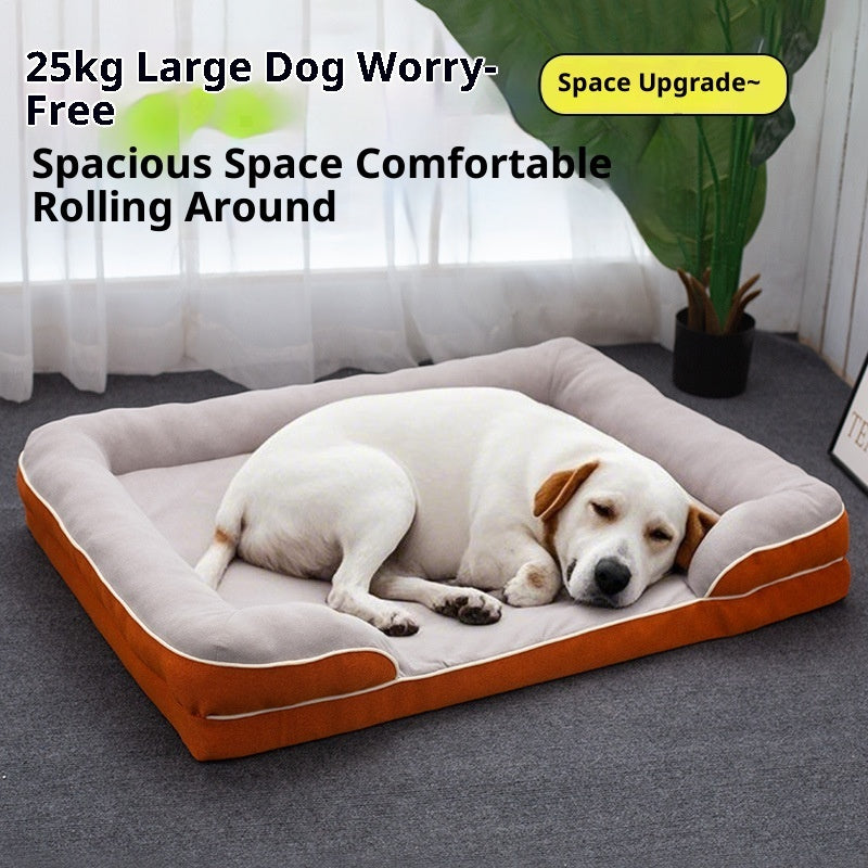 KFX-1681981 Universal Removable and Washable Pet Bed in Green, Orange, Gray, and Coffee - Various Sizes Available