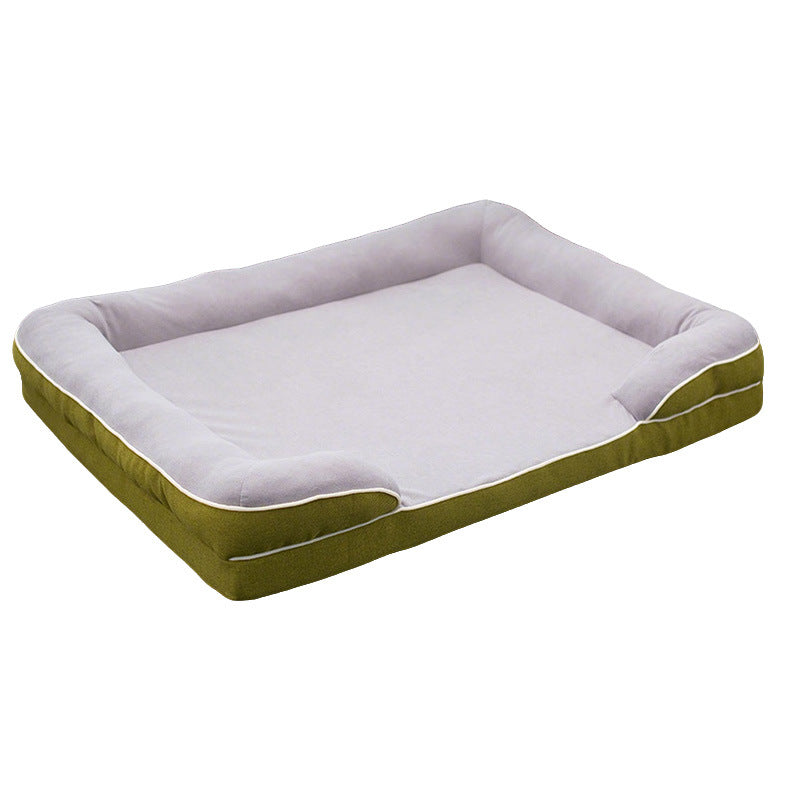 KFX-1681981 Universal Removable and Washable Pet Bed in Green, Orange, Gray, and Coffee - Various Sizes Available